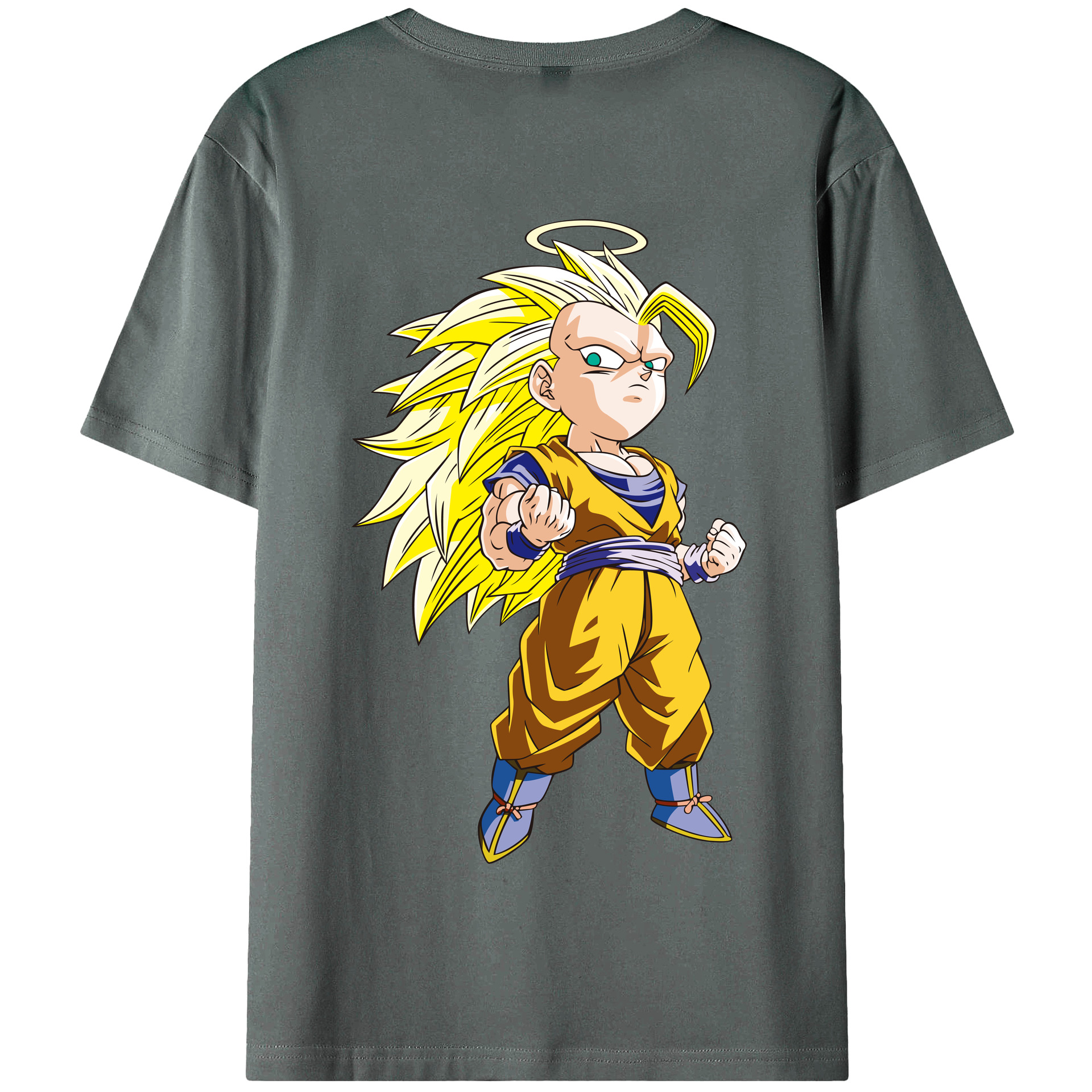 （画像用） ドラゴンボール 孫悟空（そん ごくう）Son Goku カカロット DRAGON BALL Kakarotto 綿100％半袖Tシャツ（背面プリント）